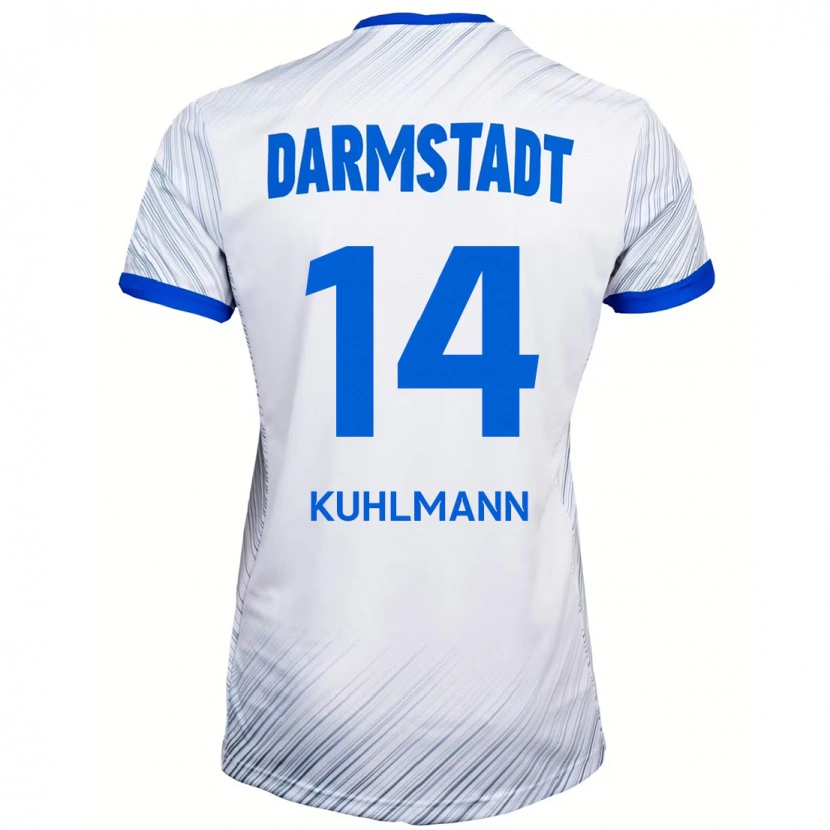 Danxen Kid Marcel Kuhlmann #14 White Blue Away Jersey 2024/25 T-Shirt