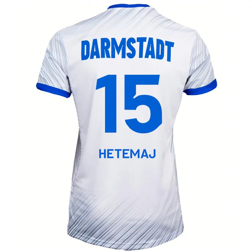 Danxen Kid Gentrit Hetemaj #15 White Blue Away Jersey 2024/25 T-Shirt