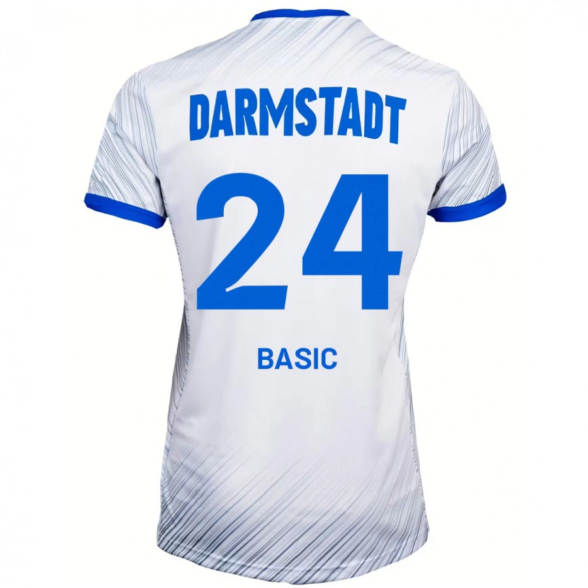 Danxen Kid Benjamin Basic #24 White Blue Away Jersey 2024/25 T-Shirt