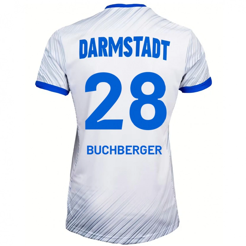 Danxen Kid Jonas Buchberger #28 White Blue Away Jersey 2024/25 T-Shirt