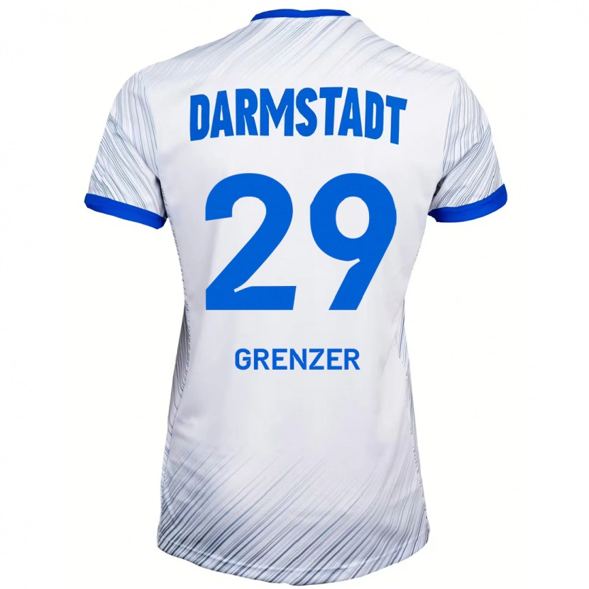 Danxen Kid Mika Grenzer #29 White Blue Away Jersey 2024/25 T-Shirt