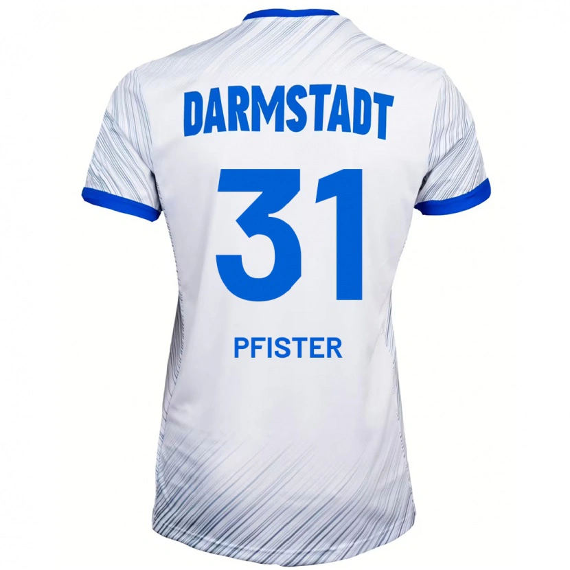 Danxen Kid Max Pfister #31 White Blue Away Jersey 2024/25 T-Shirt