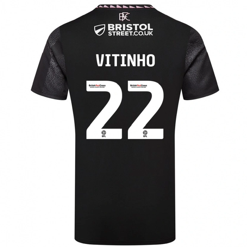 Danxen Kid Vitinho #22 Black Away Jersey 2024/25 T-Shirt