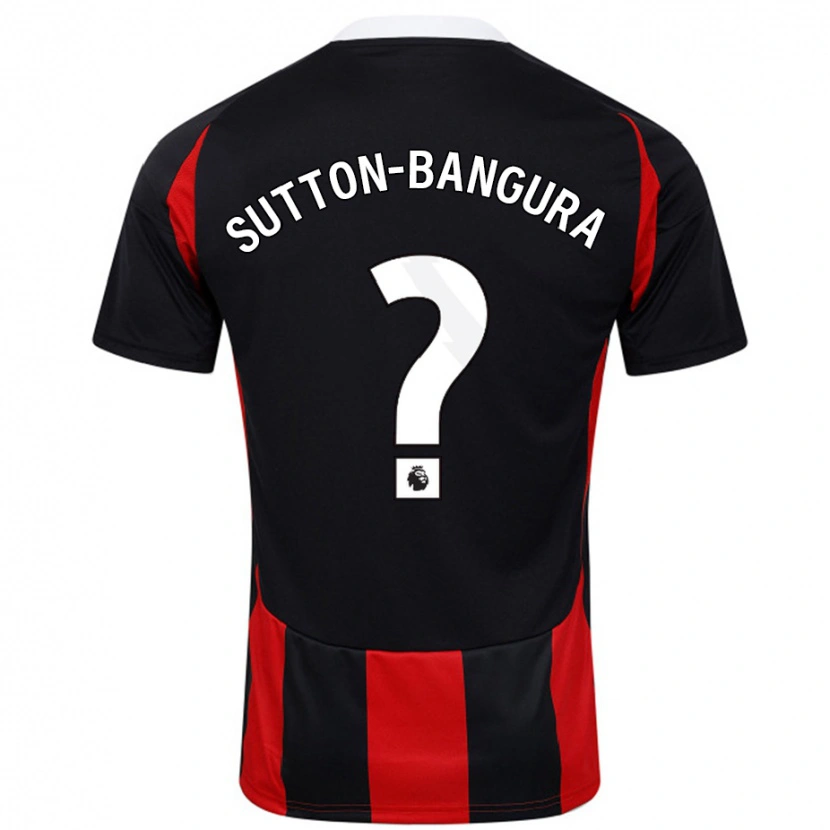 Danxen Kid William Sutton-Bangura #0 Black Red Away Jersey 2024/25 T-Shirt