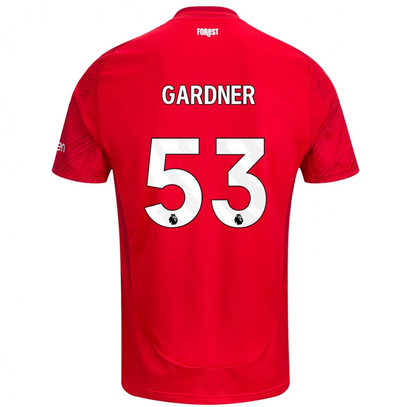 Danxen Men Joe Gardner #53 Red White Home Jersey 2024/25 T-Shirt