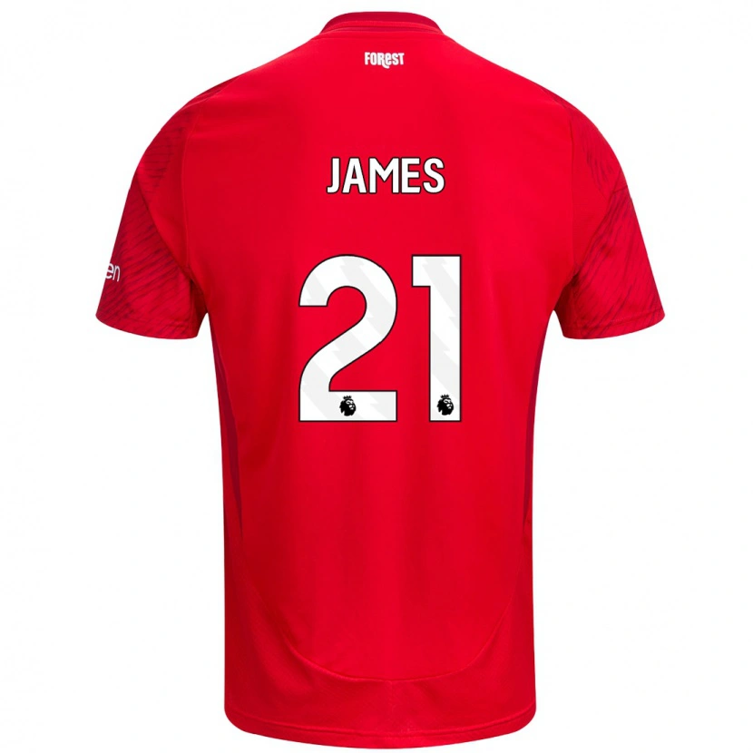 Danxen Men Hayley James #21 Red White Home Jersey 2024/25 T-Shirt