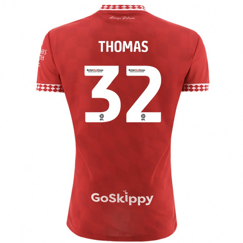 Danxen Men Lewis Thomas #32 Red Home Jersey 2024/25 T-Shirt