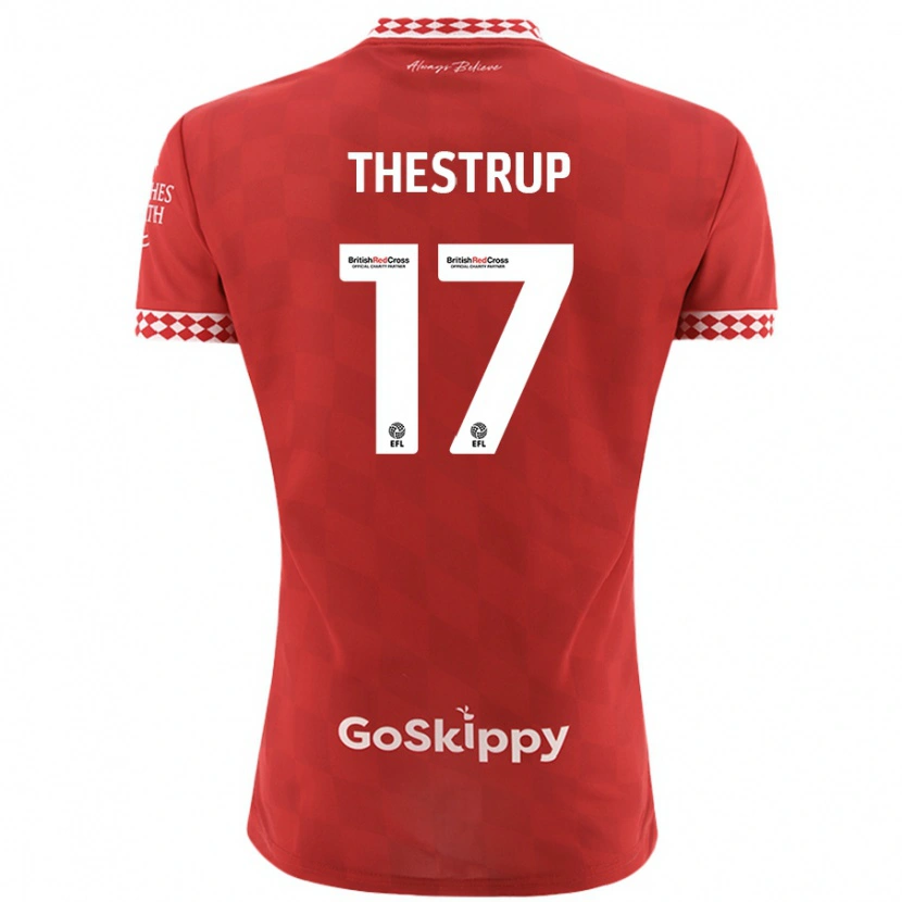 Danxen Men Amalie Thestrup #17 Red Home Jersey 2024/25 T-Shirt