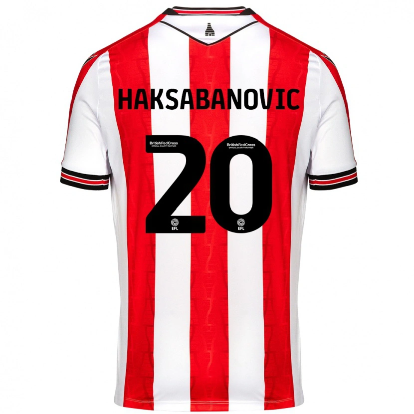 Danxen Men Sead Hakšabanović #20 Red White Home Jersey 2024/25 T-Shirt
