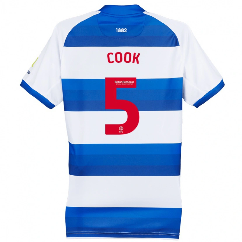 Danxen Men Steve Cook #5 White Blue Home Jersey 2024/25 T-Shirt
