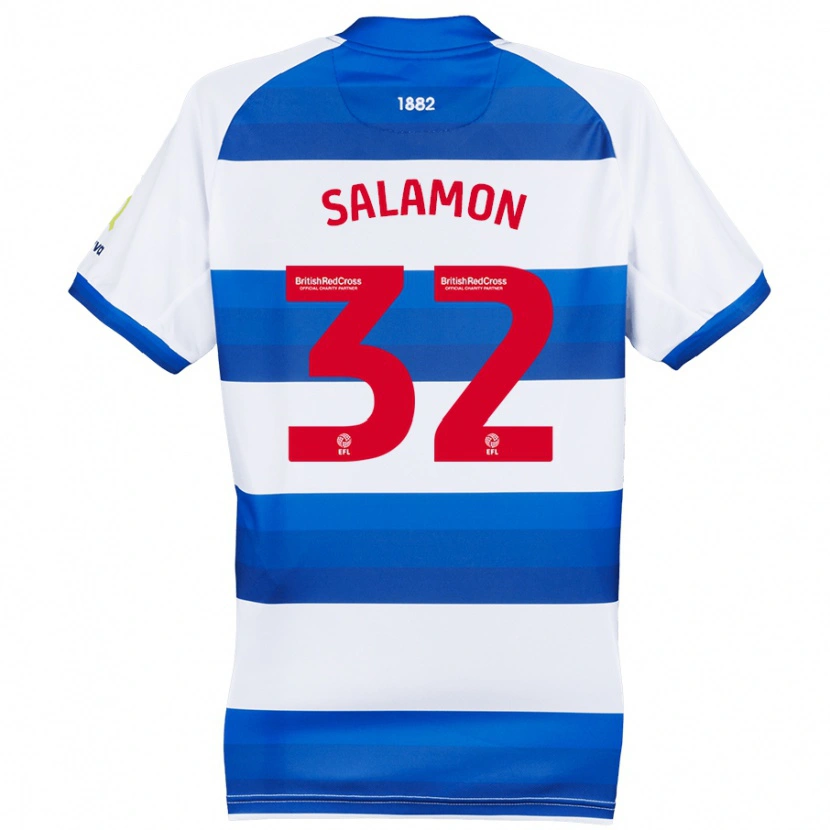 Danxen Men Matteo Salamon #32 White Blue Home Jersey 2024/25 T-Shirt