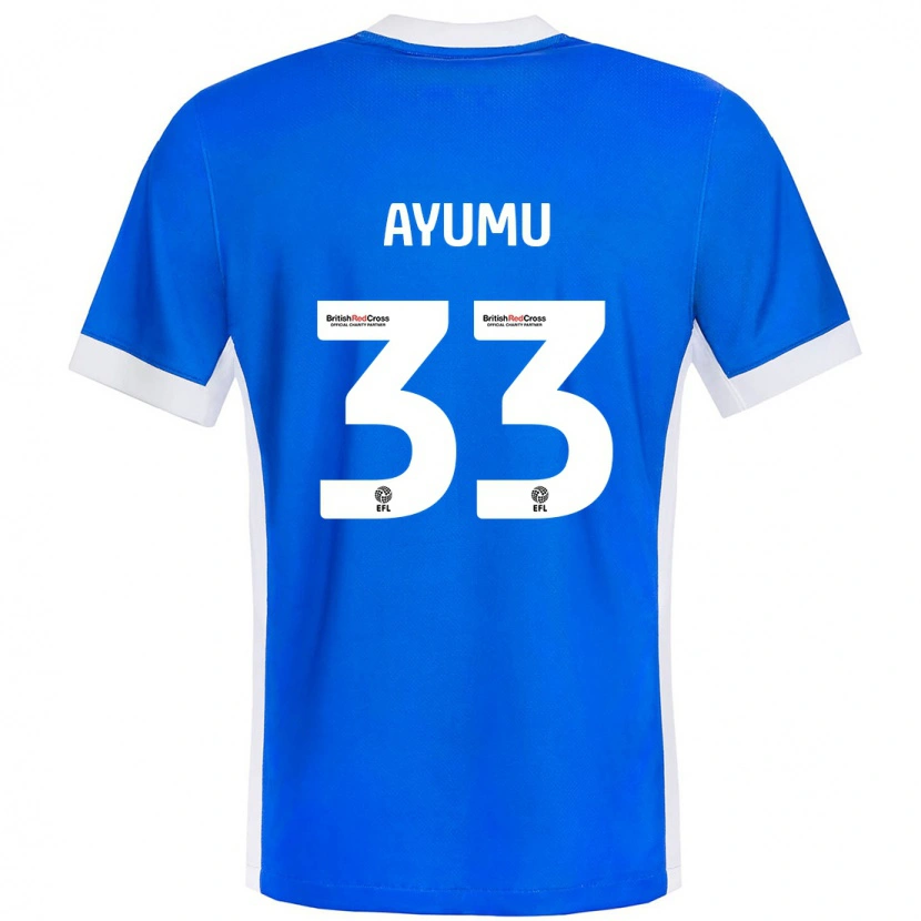 Danxen Men Ayumu Yokoyama #33 Blue White Home Jersey 2024/25 T-Shirt