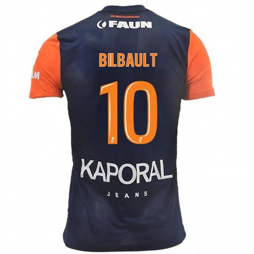 Danxen Men Charlotte Bilbault #10 Navy Blue Orange Home Jersey 2024/25 T-Shirt