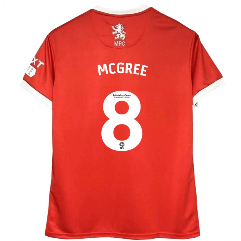Danxen Men Riley Mcgree #8 Red White Home Jersey 2024/25 T-Shirt