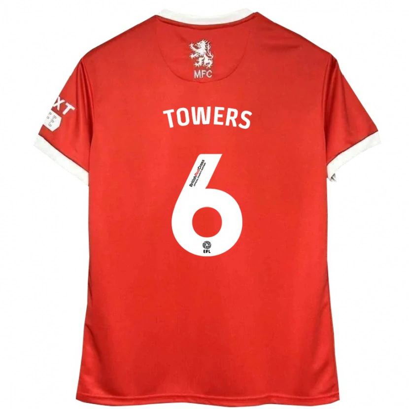Danxen Men Abby Towers #6 Red White Home Jersey 2024/25 T-Shirt