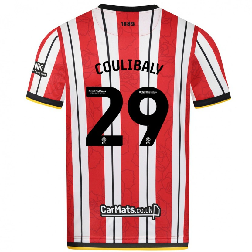 Danxen Men Ismaila Coulibaly #29 Red White Stripes Home Jersey 2024/25 T-Shirt