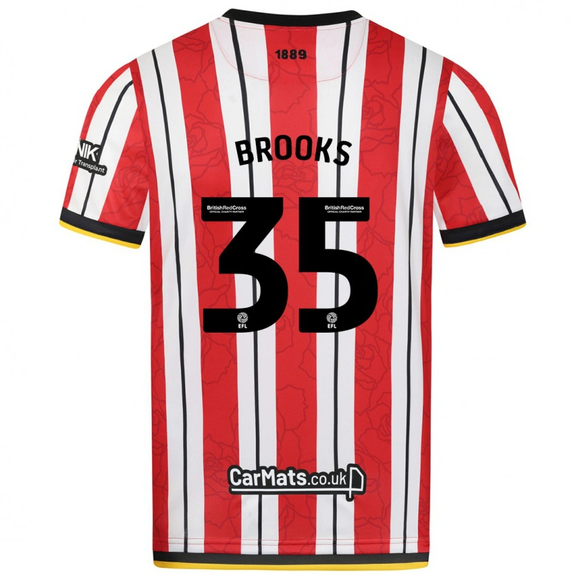 Danxen Men Andre Brooks #35 Red White Stripes Home Jersey 2024/25 T-Shirt