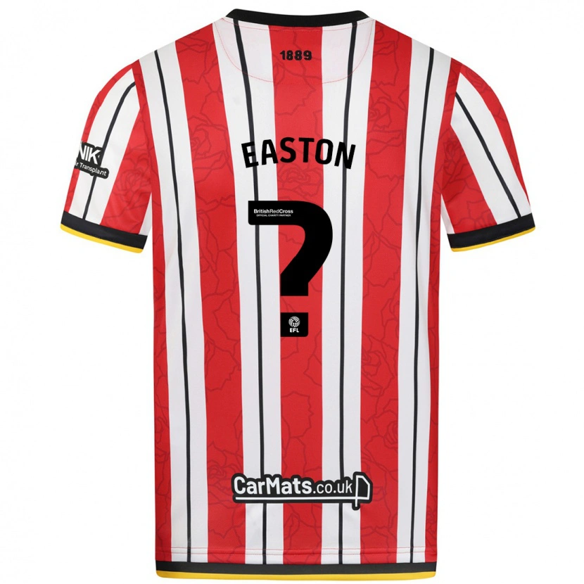 Danxen Men Evan Easton #0 Red White Stripes Home Jersey 2024/25 T-Shirt