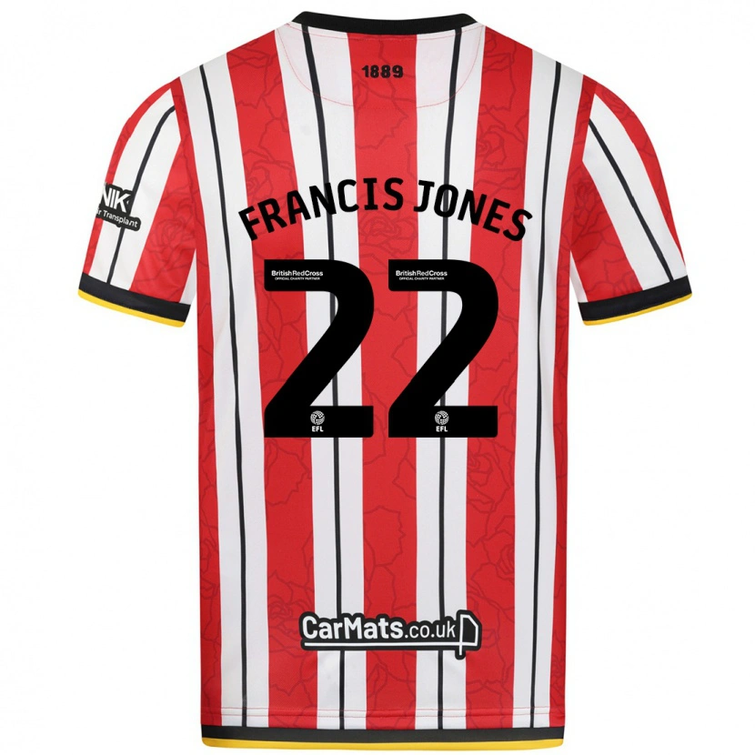 Danxen Men Maria Francis-Jones #22 Red White Stripes Home Jersey 2024/25 T-Shirt