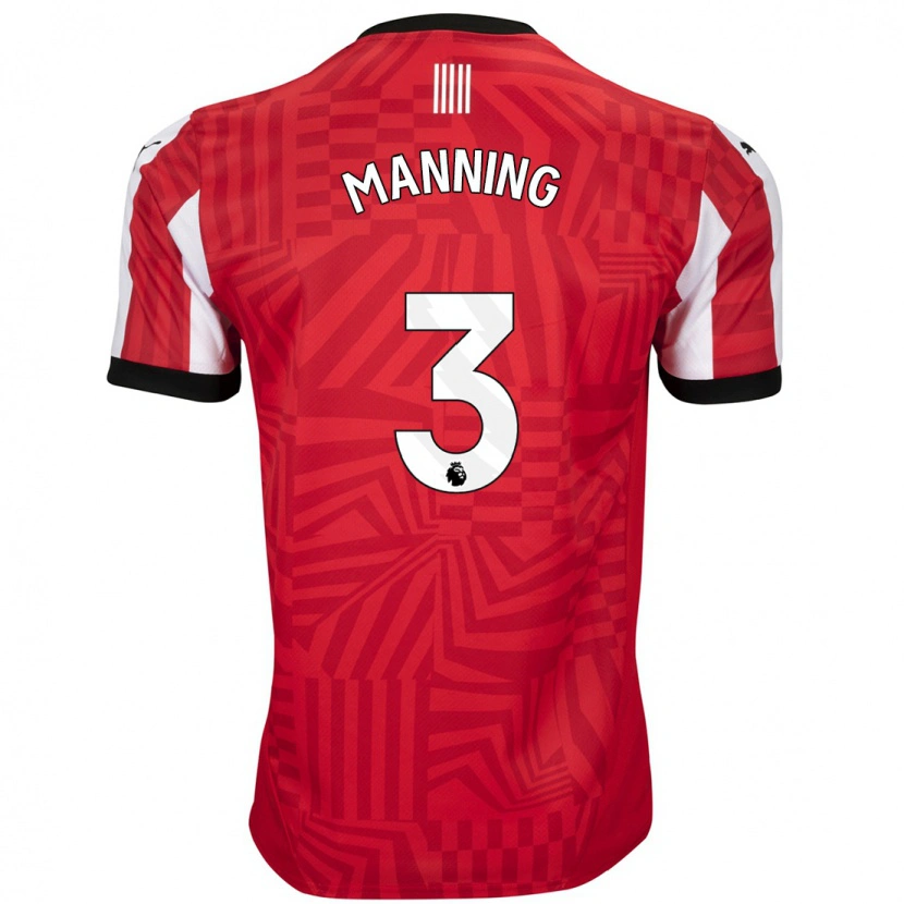 Danxen Men Ryan Manning #3 Red White Home Jersey 2024/25 T-Shirt