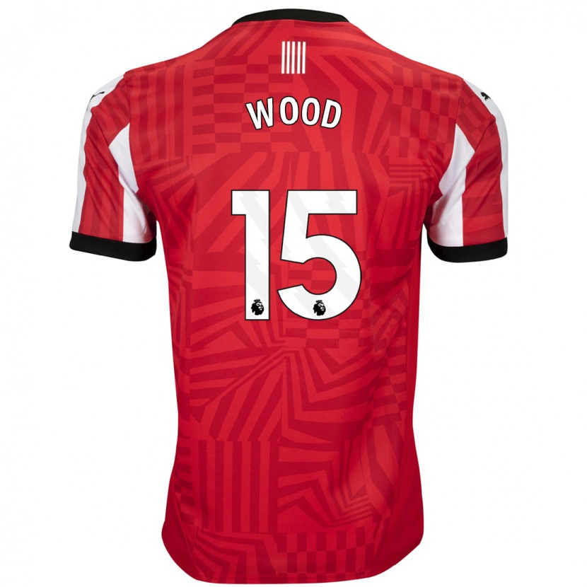 Danxen Men Nathan Wood #15 Red White Home Jersey 2024/25 T-Shirt