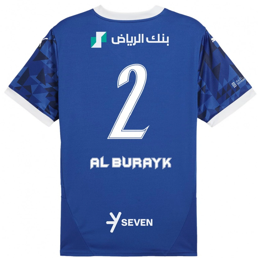 Danxen Men Mohammed Al-Burayk #2 Dark Blue White Home Jersey 2024/25 T-Shirt