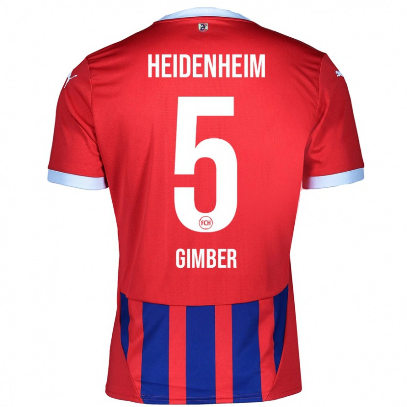 Danxen Men Benedikt Gimber #5 Red Blue Home Jersey 2024/25 T-Shirt