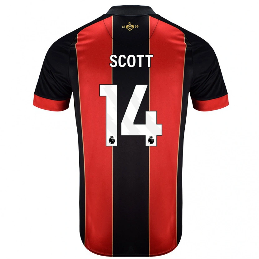 Danxen Men Alex Scott #14 Red Black Home Jersey 2024/25 T-Shirt