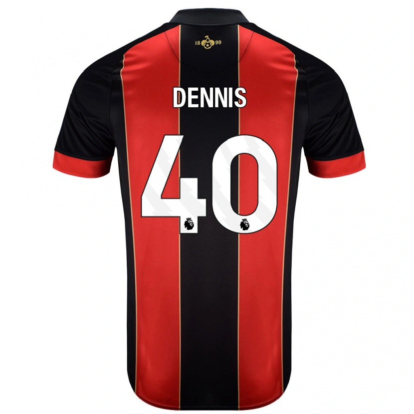 Danxen Men Will Dennis #40 Red Black Home Jersey 2024/25 T-Shirt
