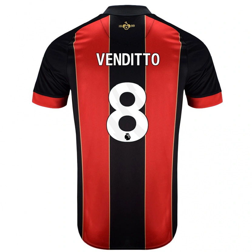 Danxen Men Olivia Venditto #8 Red Black Home Jersey 2024/25 T-Shirt