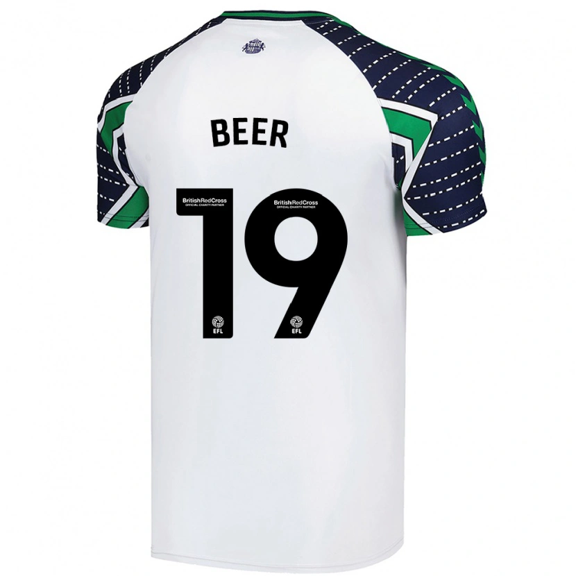 Danxen Men Megan Beer #19 White Away Jersey 2024/25 T-Shirt