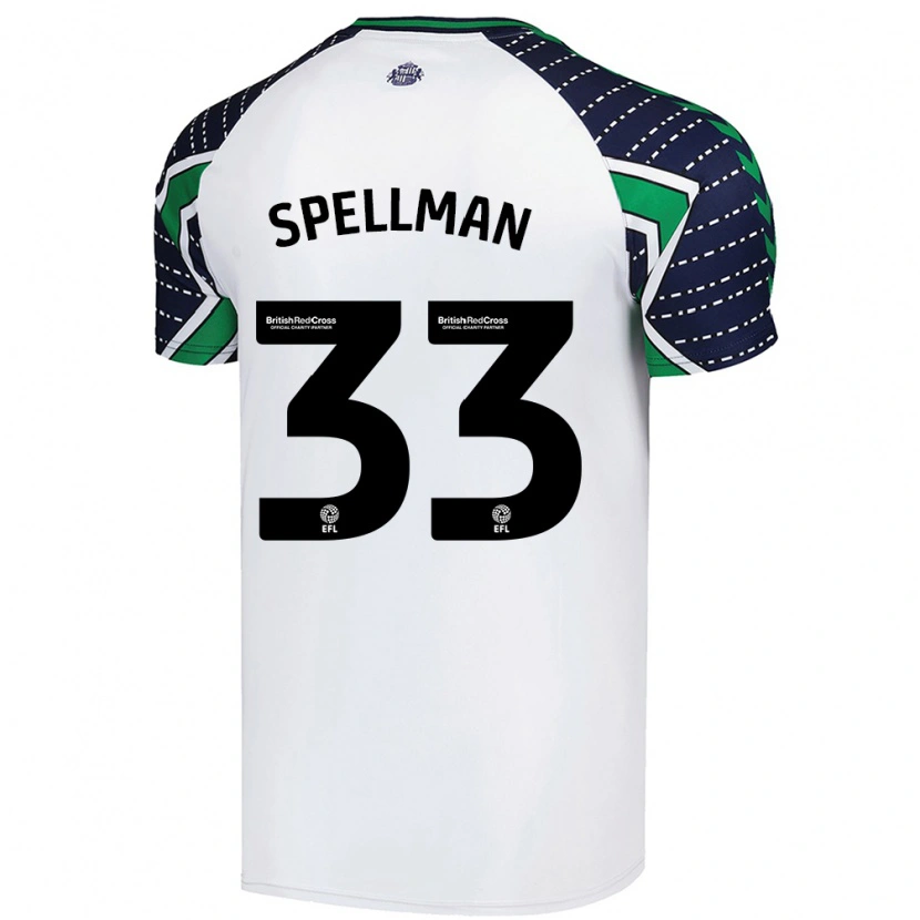 Danxen Men Michael Spellman #33 White Away Jersey 2024/25 T-Shirt