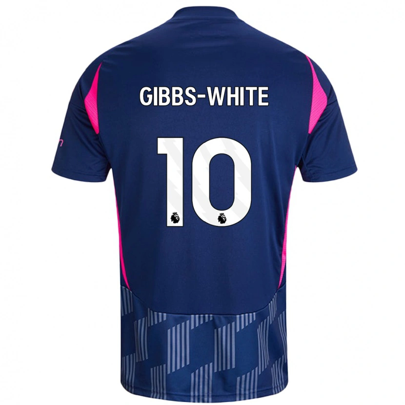 Danxen Men Morgan Gibbs-White #10 Royal Blue Pink Away Jersey 2024/25 T-Shirt