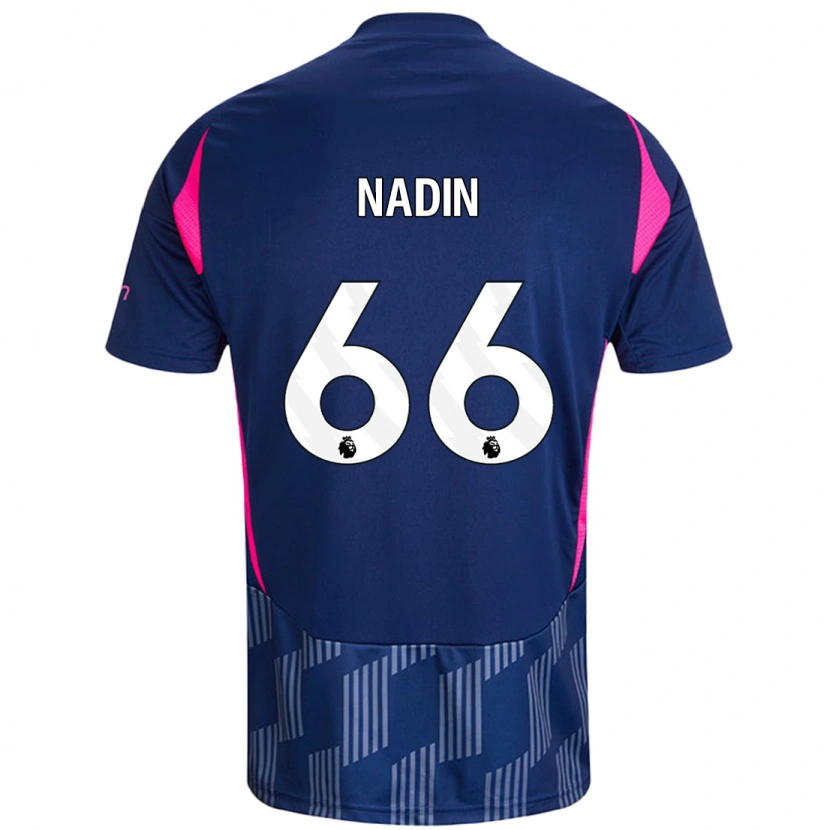 Danxen Men Jack Nadin #66 Royal Blue Pink Away Jersey 2024/25 T-Shirt