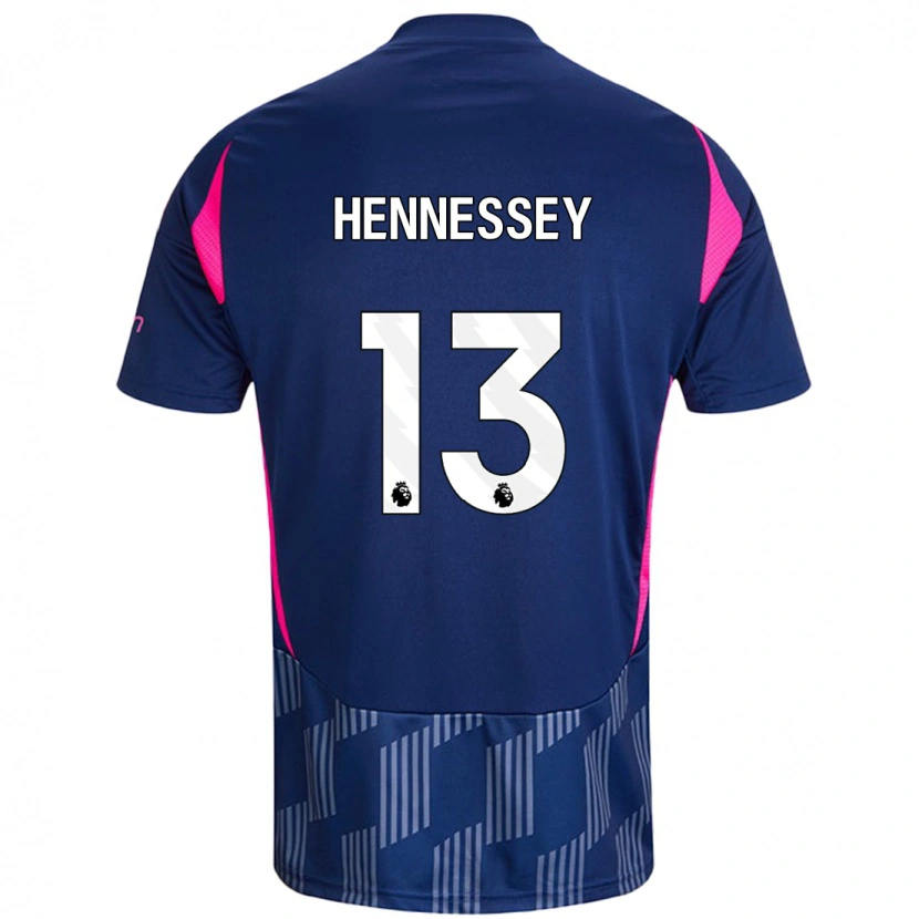 Danxen Men Wayne Hennessey #13 Royal Blue Pink Away Jersey 2024/25 T-Shirt