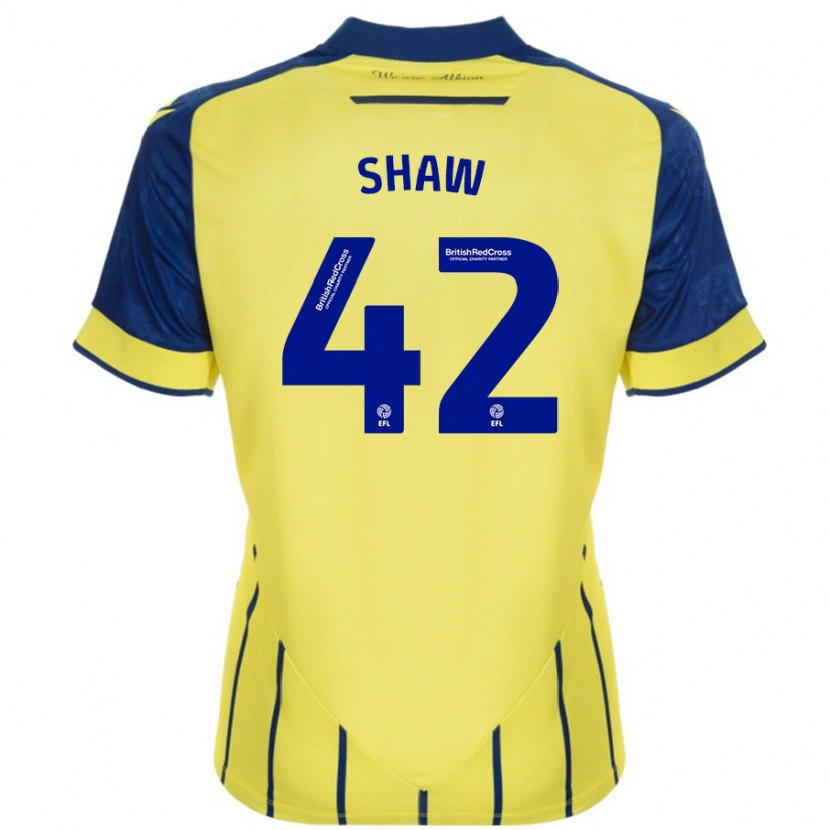 Danxen Men Josh Shaw #42 Yellow Blue Away Jersey 2024/25 T-Shirt