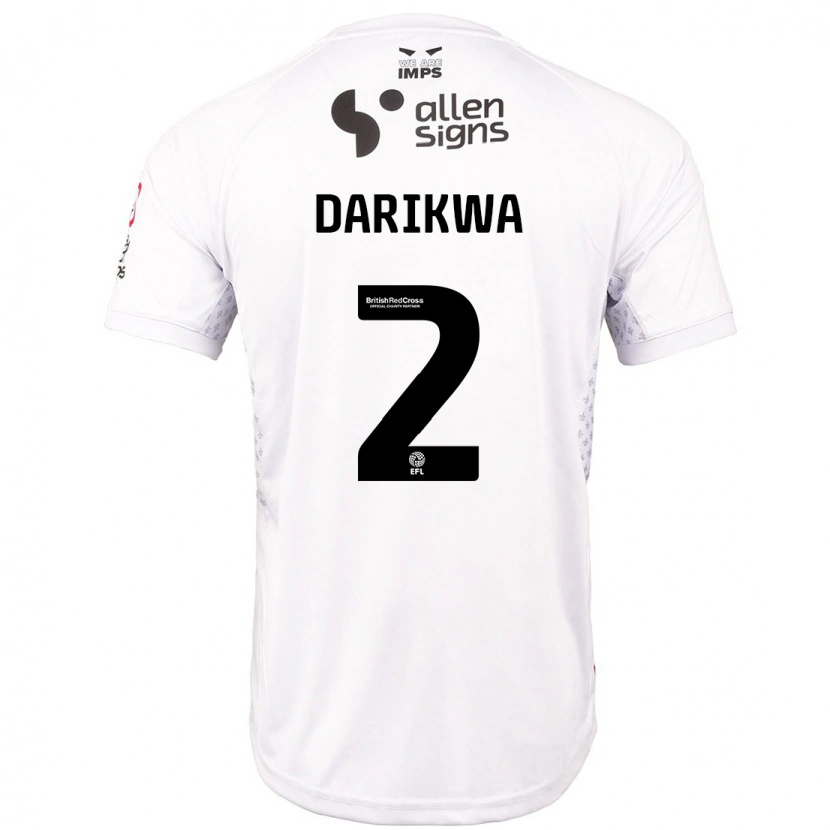 Danxen Men Tendayi Darikwa #2 Red White Away Jersey 2024/25 T-Shirt