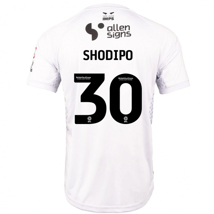 Danxen Men Olamide Shodipo #30 Red White Away Jersey 2024/25 T-Shirt