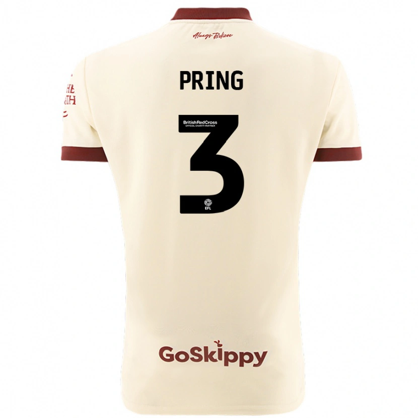Danxen Men Cameron Pring #3 Cream White Away Jersey 2024/25 T-Shirt