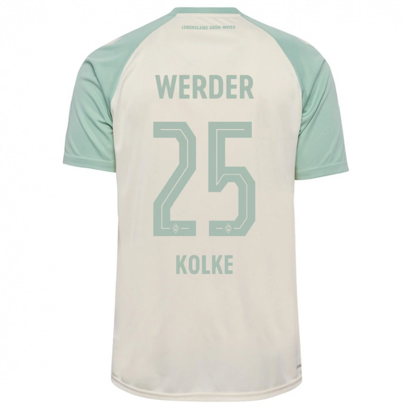 Danxen Men Markus Kolke #25 Off-White Light Green Away Jersey 2024/25 T-Shirt