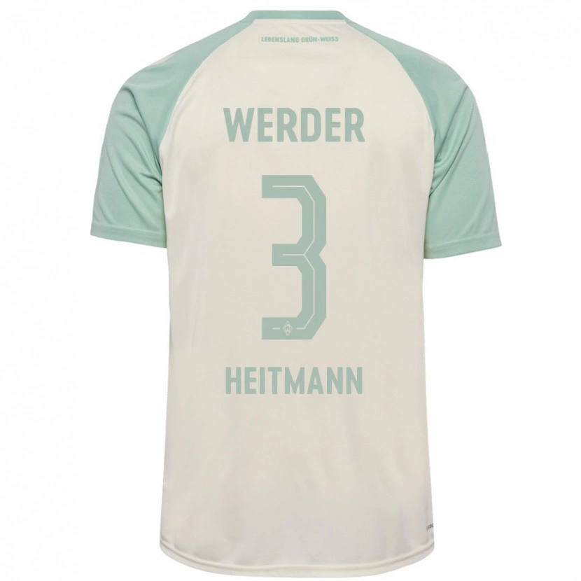 Danxen Men Mats Heitmann #3 Off-White Light Green Away Jersey 2024/25 T-Shirt