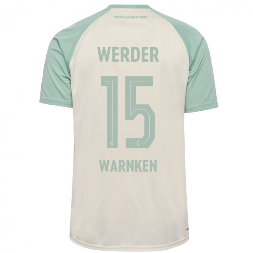 Danxen Men Jannes Warnken #15 Off-White Light Green Away Jersey 2024/25 T-Shirt
