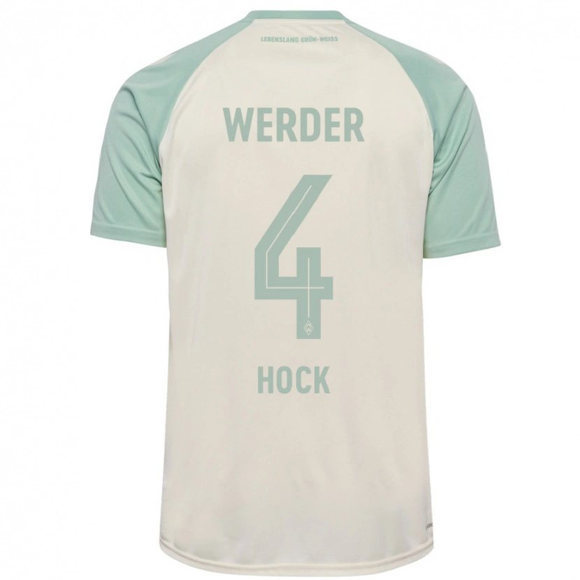 Danxen Men Alexander Höck #4 Off-White Light Green Away Jersey 2024/25 T-Shirt