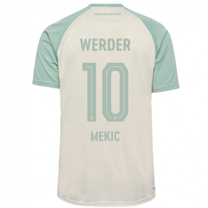 Danxen Men Elmin Mekic #10 Off-White Light Green Away Jersey 2024/25 T-Shirt