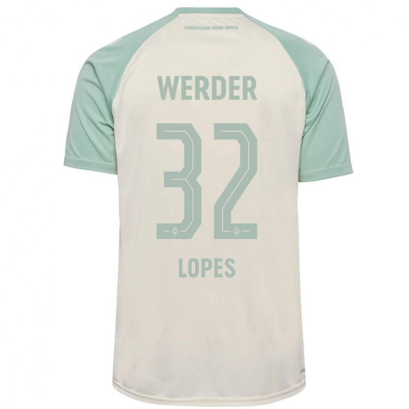 Danxen Men Eugenio Lopes #32 Off-White Light Green Away Jersey 2024/25 T-Shirt