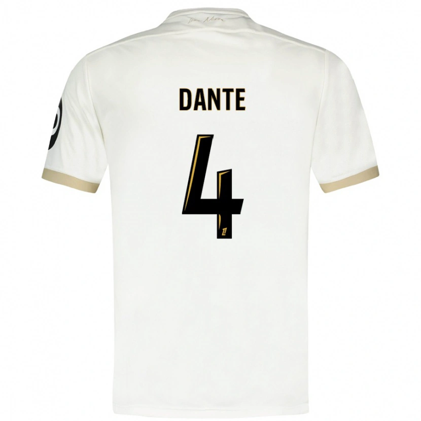Danxen Men Dante #4 White Gold Away Jersey 2024/25 T-Shirt