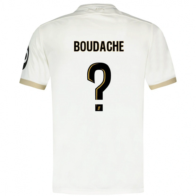 Danxen Men Kaïl Boudache #0 White Gold Away Jersey 2024/25 T-Shirt