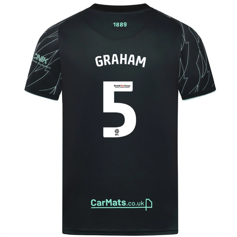 Danxen Men Molly Graham #5 Black Green Away Jersey 2024/25 T-Shirt