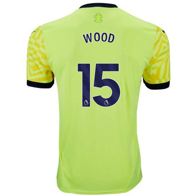 Danxen Men Nathan Wood #15 Yellow Away Jersey 2024/25 T-Shirt