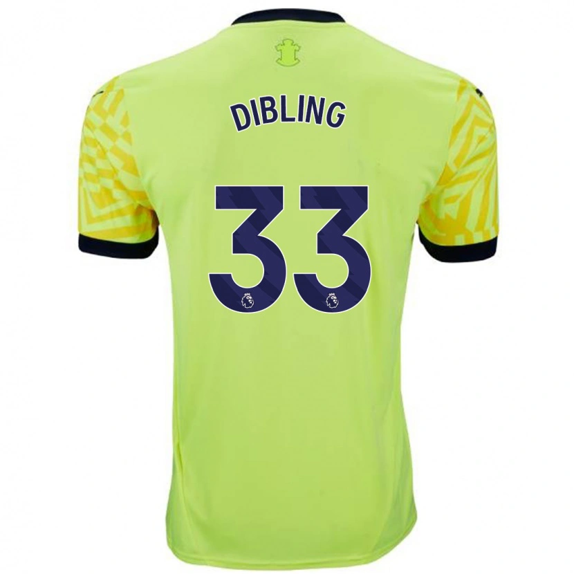 Danxen Men Tyler Dibling #33 Yellow Away Jersey 2024/25 T-Shirt